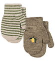 Konges Sløjd Lúffur - Ull/Akrýl - Filla - 2 Pakki - Lemon/Stripe