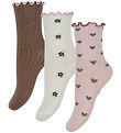 Name It Socks - 3-Pack - Rib - NmfNetti - Peppercorn/Burnished