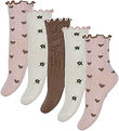 Name It Socks - 5-Pack - Rib - NmfNetti - Peppercorn/2x Burnis
