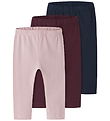 Name It Leggings - NbfVuvivian - 3-Pack - Burnished Lilac/Fig/Na
