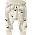 Name It Trousers - NbfVandora - Summer Sand/Stripes Duck Hearts