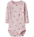 Name It Bodysuit l/s - NbfVandora - Burnished Lilac/Flowers