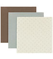 Lil' Atelier Muslin Cloth 3-Pack - NbnFergie - Turtledove/Pigeon