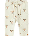 Lil' Atelier Trousers - Rib - NbmLavo - AOP - Turtledove