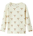 Lil' Atelier Blouse - Rib - NmmLavo - AOP - Turtledove
