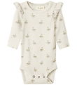 Lil' Atelier Bodysuit l/s - Noos - Rib - Pastel Parchment/Swan