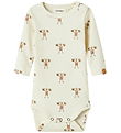 Lil' Atelier Bodysuit l/s - NbmLavo - Turtledove/Strong MAN