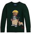 Polo Ralph Lauren Blouse - Knitted - Moss Agate w. Soft Toy