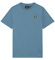 Lyle & Scott Stuttermabolur - Plain - Ocean Sky