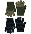 Molo Gloves - 2-Pack - Knitted - Kei - Bark Green