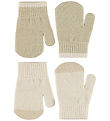 Molo Handschuhe - 2er-Pack - Strick - Kenny - White Lärm