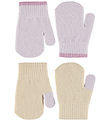 Molo Handschuhe - 2er-Pack - Strick - Kenny - Lilac Marble