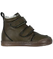 Pom Pom Winter Boots - Sneaker Wool Booty - Dark Green