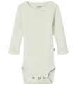 Lil' Atelier Bodysuit l/s - Noos - Rib - NbnNalu - Turtledove/ME