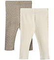 Wheat Leggings - Rib - 2-Pack - Jules - Gravel Melange
