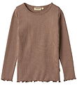 Wheat Blouse - Rib - Ida - Toffee Brown