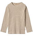 Wheat Blouse - Rib - Rise - Stone Stripe