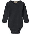 Wheat Bodysuit l/s - Rib - Berti - Navy