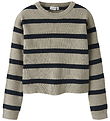 Name It Blouse - Knitted - NkfvNilla - Iceland Fossil/W. Navy Bl