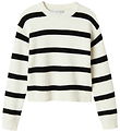 Name It Blouse - Knitted - NkfVnilla - Cloud Dancer/W. Black Str