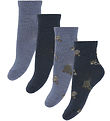 Name It Socks - 4-Pack - Wool/Cotton - NmmWak - Folkstone Gray/