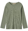Wheat Blouse - Rib - Rise - Dusty Green