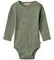 Wheat Bodysuit l/s - Rib - Berti - Dusty Green