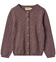 Wheat Cardigan - Knitted - Maia - Plum