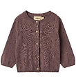 Wheat Cardigan - Knitted - Maia - Plum