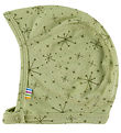 Joha Baby Hat - Single Layer - Wool - Light Olive w. Stars