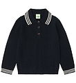FUB Polo shirt - Knitted - Wool - Zigzag - Dark Navy