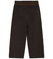 FUB Trousers - Knitted - Wool - Checked - Mocca/Dark Navy