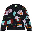 FUB Genser - Strikk - Ull - Blomst - Dark Navy
