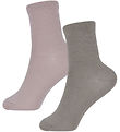 Name It Socks - 2-Pack - Wool/Cotton - NkfWak - Shadow Gray