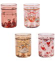 Konges Sløjd Glitter Bollar - 4 Pakki - Rose Multi