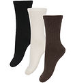 Name It Socks - 3-Pack - NkfOda - Seal Brown/Black/Cloud Dancer