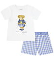 Polo Ralph Lauren Pyjama Set - Harbor Island Blue w. Soft Toy