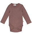 Hummel Bodysuit l/s - HmlMini - Wool - Rib - Twilight Mauve