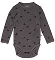 Hummel Bodysuit l/s - HmlMini - Wool - Charcoal Grey