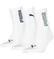 Puma Socks - Unisex Rib Logo Short - 3-Pack - White/Colored Log