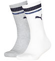Puma Socks - Kids Crew - 2-Pack - White/Grey/Blue