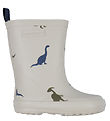 Bundgaard Rubber Boots w. Lining - Wide Fit - Aspen - Ivory Dino