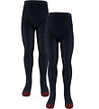 FUB Strumpfhosen - Wolle - Rib - 2er-Pack - Dark Navy
