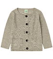 FUB Cardigan - Rib - Knitted - Wool - Oat Melange