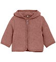 Huttelihut Cardigan - Wool fleece - Burlwood w. Ears