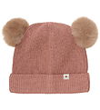 Huttelihut Beanie - Wool - Knitted - Burlwood w. Tassels