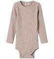 MarMar Bodysuit l/s - Pointelle - Benedicte - Soft Beige