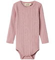 MarMar Bodysuit l/s - Modal - Rib - Benedicte - Soft Berry