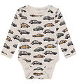 Hust and Claire Bodysuit l/s - HCBo Cars - French Oak