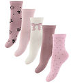 Name It Socks - 5-Pack - NmfVinni - Cloud Dancer/Bow